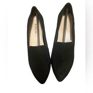 Just Fab Suede Black Flats Shoes Size 8